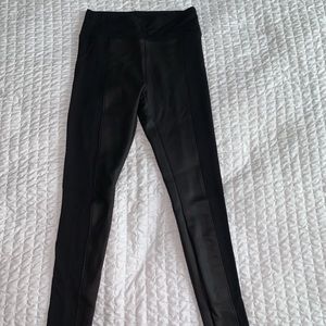 Express High Waisted Black Leather Leggings!